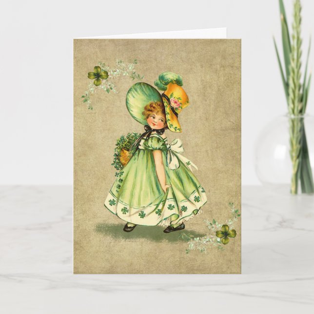 Little Saint Patty's Day Girl- Greeting Card (Front)