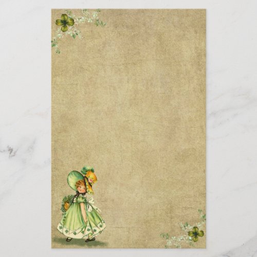 Little Saint Pattys Day Girl_ Stationery_ No Line Stationery