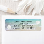 Little Sand Dollars Ocean Background Label