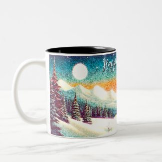 Little Santa in a big snowy landscape personalized