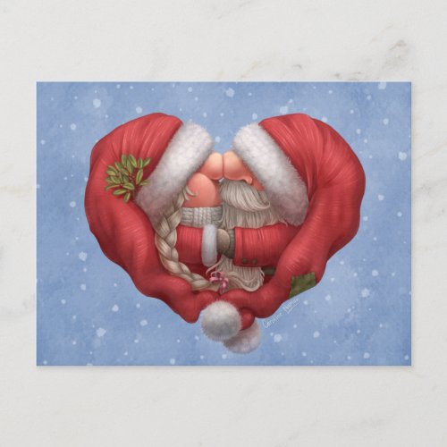 Little Santa Love Postcard