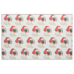 Little Santa Pekingese Fabric