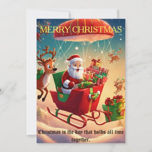 Little Santas Giftful Wonderland Christmas Card