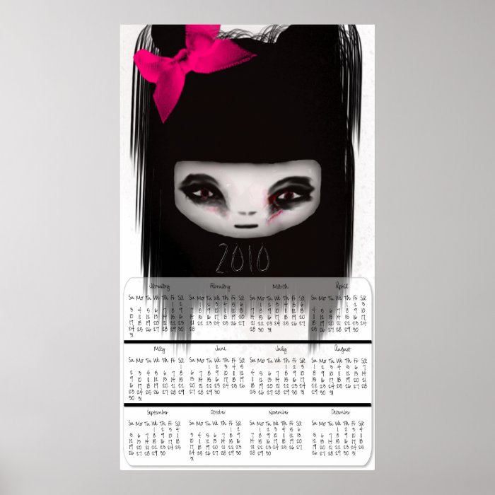 Little Scary Doll Calendar 2010 Print