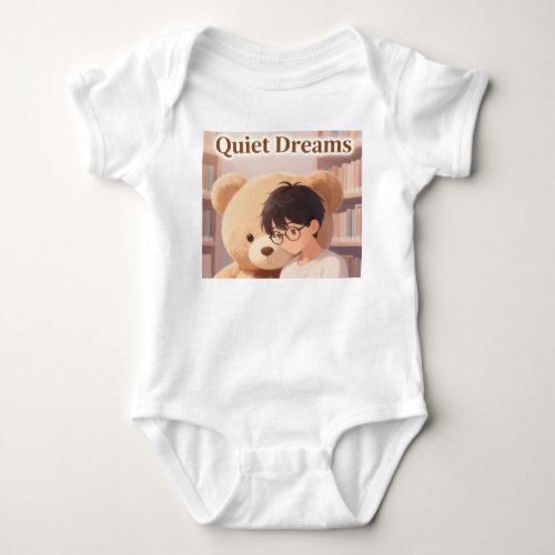 Little Scholar: Cozy Boy & Teddy Bear Reading Kids Baby Bodysuit