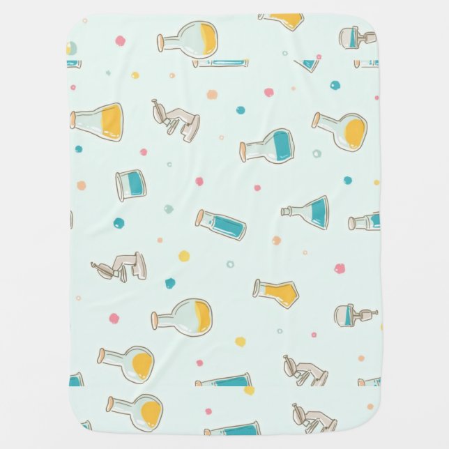 Little Scientist at Work” Cute Kids Science  Baby Blanket (Front)