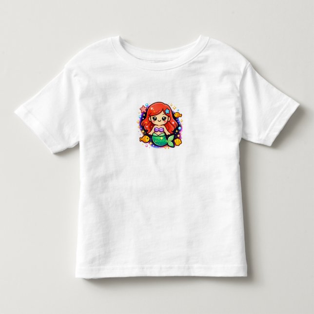 Little Sea Dreamer Mermaid – Cute Toddler Girl T-S T-shirt (Front)