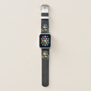 Little sea turtle exploring with her friend. apple watch band