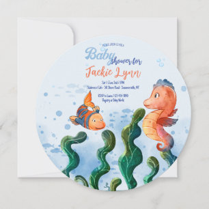 Little Seahorse Baby Shower Invitation