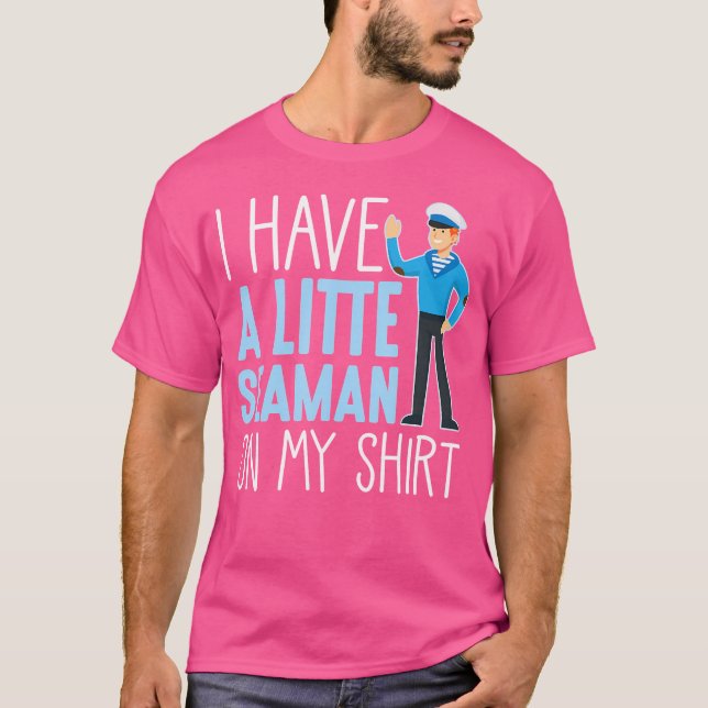 Little Seaman Sailboat Quote Fisherman T-Shirt (Front)