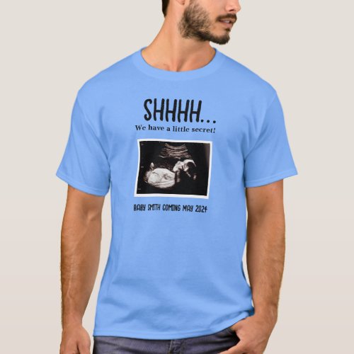 Little Secret Ultrasound Pregnancy Announcement T_Shirt
