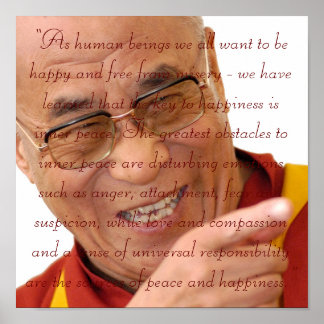 Little Seeds Art HH Dalai Lama Quote2 Poster