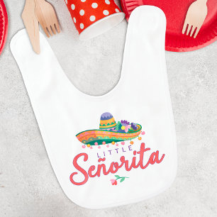 Little Señorita Baby Bib – Festive Sombrero Cinco 