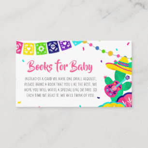 Little Senorita Fiesta Baby Shower Books for Baby Enclosure Card