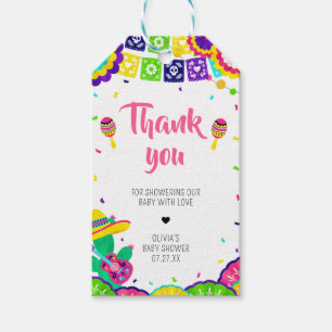Little Senorita Fiesta Baby Shower Favor Tags