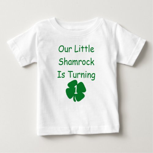 Little Shamrock 1st Birthday Baby T_Shirt
