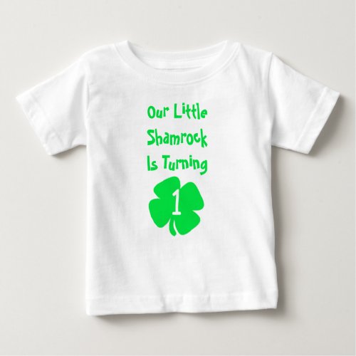 Little Shamrock 1st Birthday Baby T_Shirt