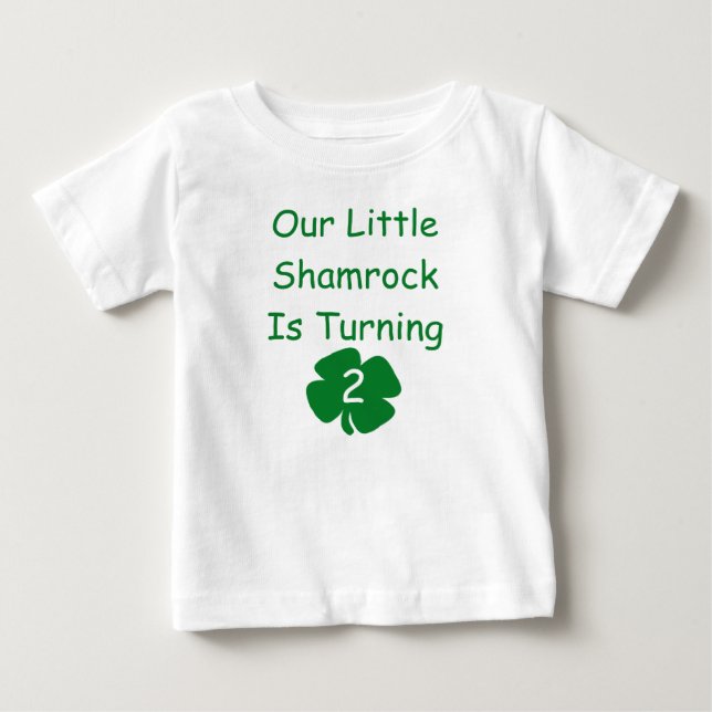 Little Shamrock 1st Birthday Baby T-Shirt (Front)