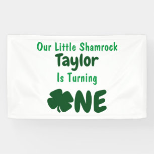 Little Shamrock 1st Birthday Banner