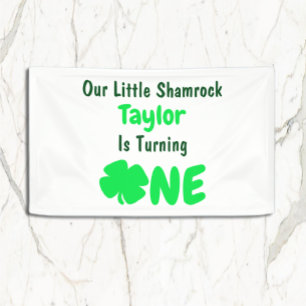 Little Shamrock 1st Birthday Banner