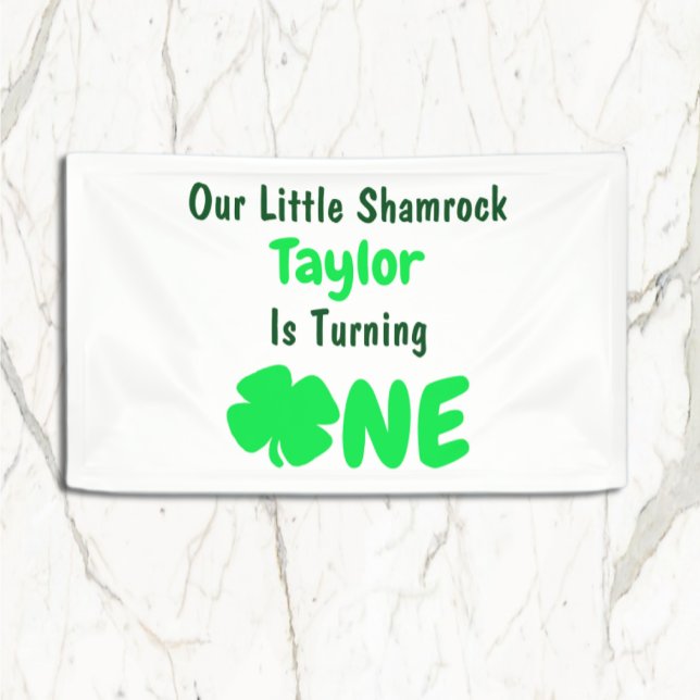Little Shamrock 1st Birthday Banner (Creator Uploaded)
