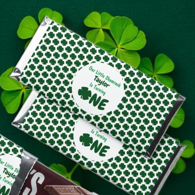 Little Shamrock 1st Birthday Hershey Bar Favors (Creator Uploaded)