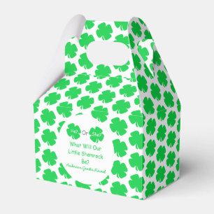 Little Shamrock Gender Reveal Favor Boxes