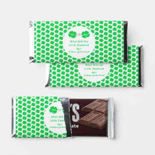 Little Shamrock Gender Reveal Hershey Bar Favors