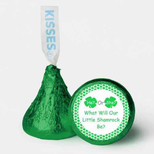 Little Shamrock Gender Reveal Hersheys Kisses