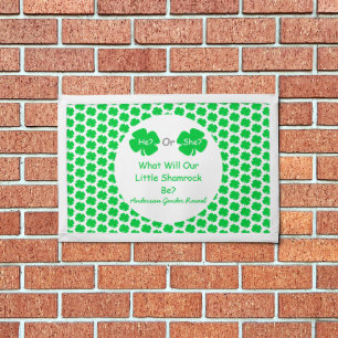 Little Shamrock Gender Reveal Pennant