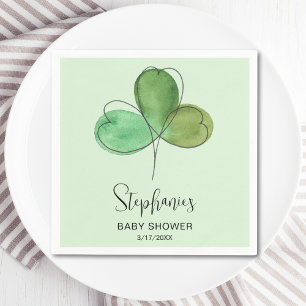 Little Shamrock Green Baby Shower Napkins