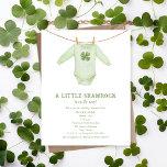 Little Shamrock St Patrick's Boy Baby Shower Invitation