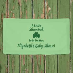 Little Shamrock St Patrick's Day Baby Shower Banner