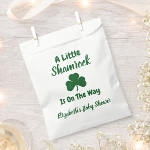 Little Shamrock St Patrick's Day Baby Shower Favor Bag