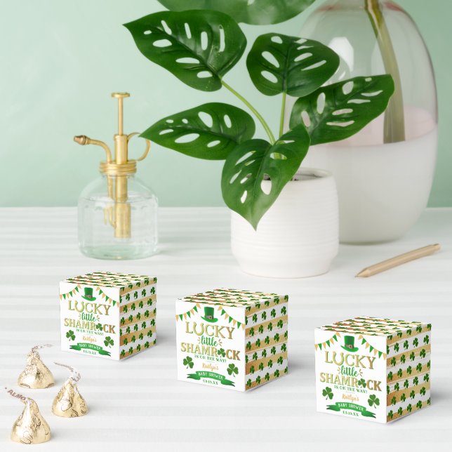 Little Shamrock St. Patrick's Day Baby Shower Favor Boxes (Multiple)