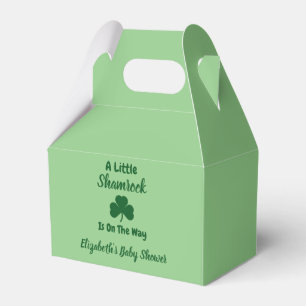 Little Shamrock St Patrick's Day Baby Shower Favor Boxes