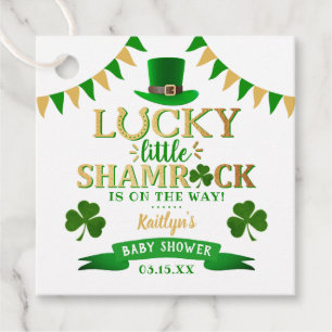 Little Shamrock St. Patrick's Day Baby Shower Favor Tags