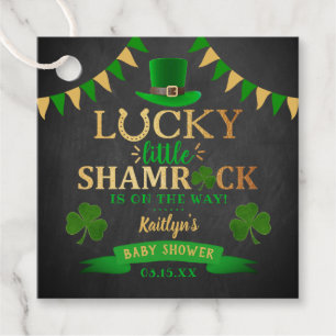 Little Shamrock St. Patrick's Day Baby Shower Favor Tags