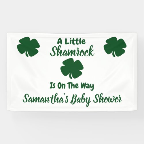 Little Shamrock St Patricks Day Banner