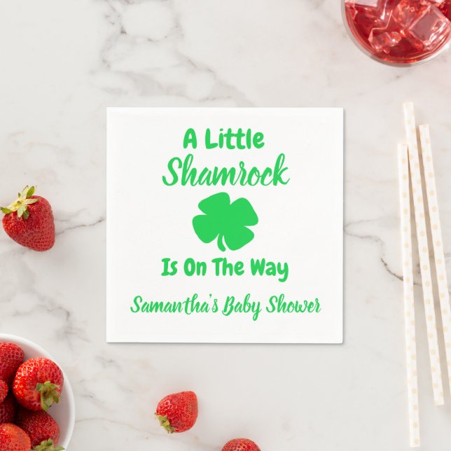 Little Shamrock St Patrick's Day Napkins (Insitu)