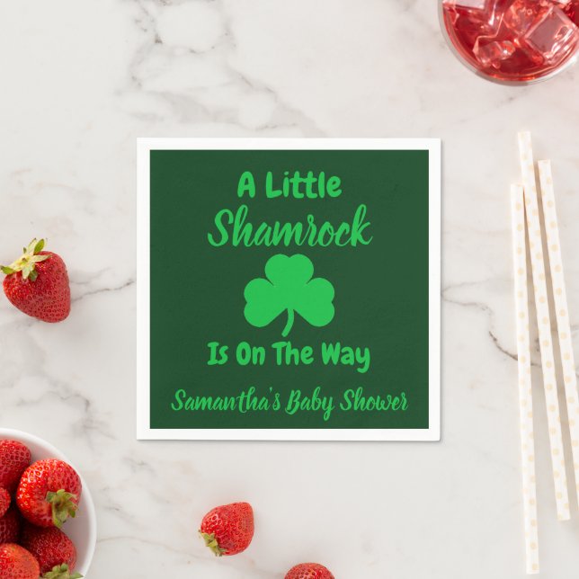 Little Shamrock St Patrick's Day Napkins (Insitu)