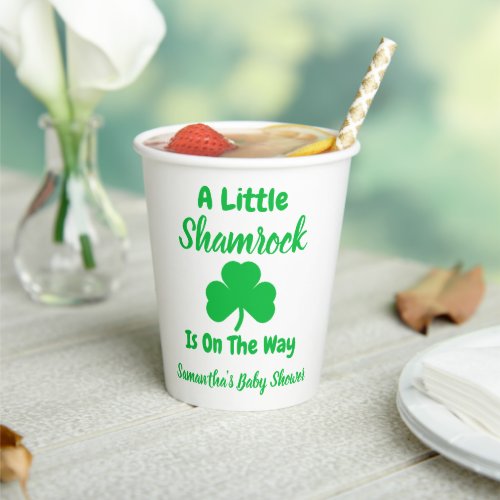 Little Shamrock St Patricks Day Paper Cups