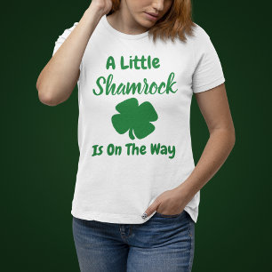 Little Shamrock St Patrick's Day Pregnancy T-Shirt
