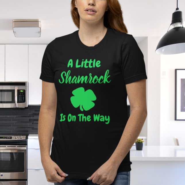 Little Shamrock St Patrick's Day Pregnancy T-Shirt (Creator Uploaded)
