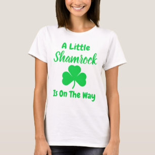 Little Shamrock St Patrick's Day Pregnancy T-Shirt