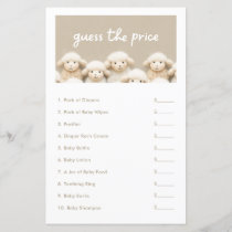 Little Sheep Guess the Price Baby Shower Game