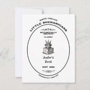 Little Shenanigans Vintage Jester Personalized  Note Card