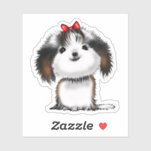 Little Shih-tzu Puppy Animated Illustration Sticker