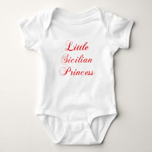 Little Sicilian Princess Baby Bodysuit