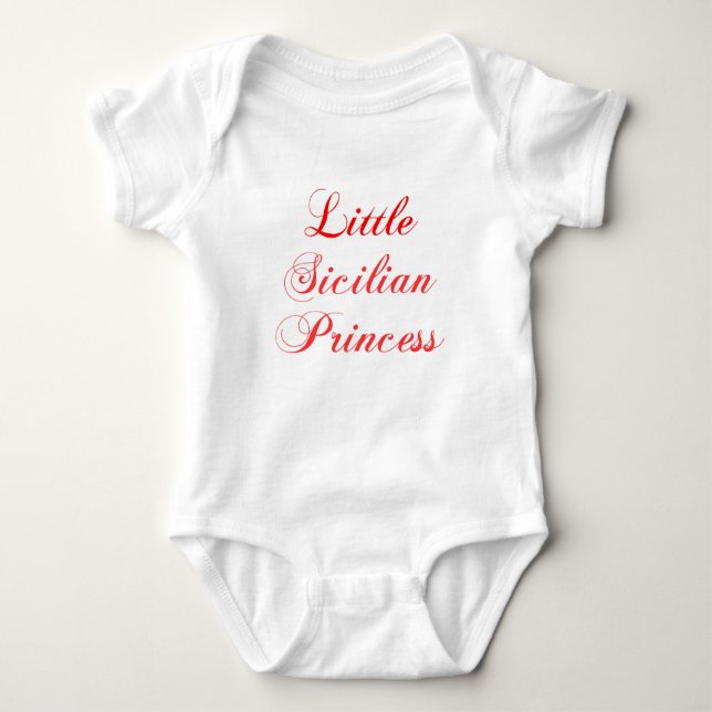 Little Sicilian Princess Baby Bodysuit (Front)